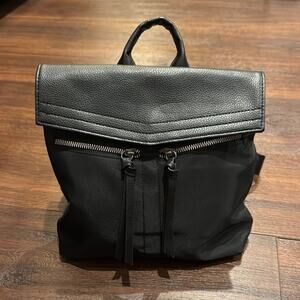 Botkier Black Faux Leather trim Backpack